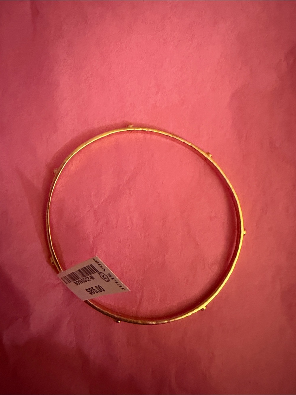 Julie Vos crescent stone cubic zirconia  Gold-Tone Beaded Bangle Bracelet NWT